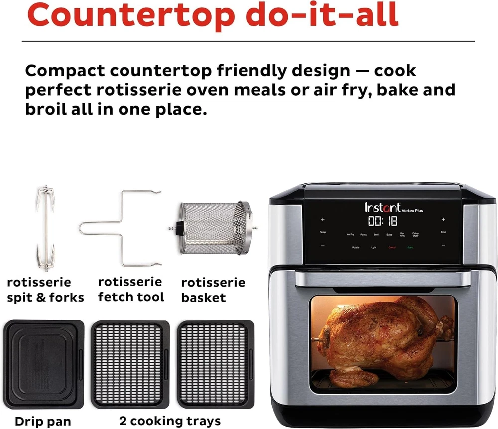 7-in-1 10-Quart Air Fryer Multi-Function Kitchen Oven