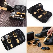 US Shoe Cleaning Polish Shine Care Kits Set For Leather Boots Shoes Sneakers