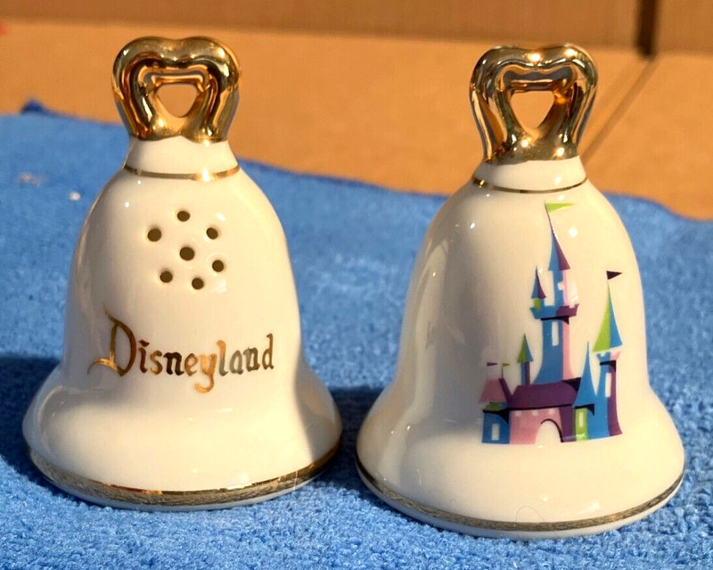 1960's "Disneyland Park Souvenir" - Sleeping Beauty's Castle Salt/Pepper Shakers