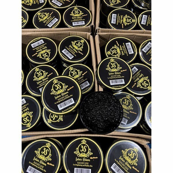 2 Original 3S Lulur Hitam Black Body Scrub For Brightening Acne and