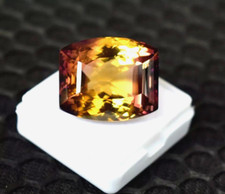 Natural 43 Ct Multi-Color Ametrine Best Quality Certified Gemstone Cushion Shape