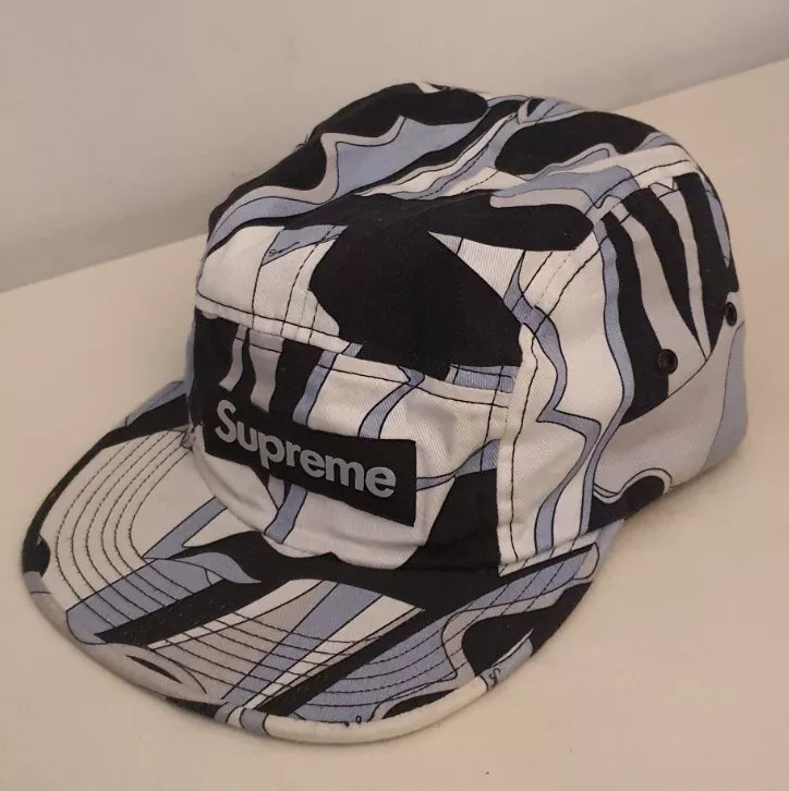 SS16 Supreme Abstract camp cap black blue box logo Rare eBay
