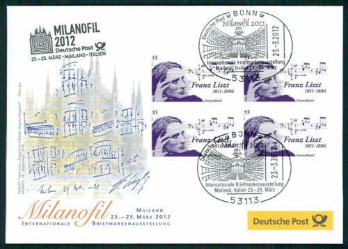 GERMANY EXHIBITION-COVER 2012 ITALY MILANO MUSIC COMPOSER FRANZ LISZT /m3324 - Picture 1 of 2