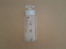Vintage Glass Apothecary bottle T.C. Wheaton ground glass stopper 6" Made in USA