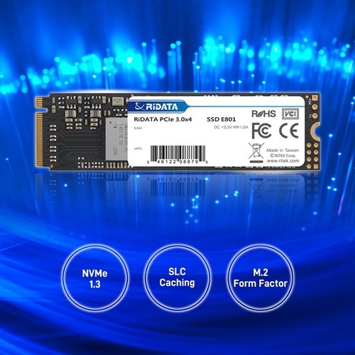 SSD interno Ridata E801 NVMe M.2 PCIe Gen 3x4 2280 3D NAND lectura hasta 2200 MB/s - Imagen 2 de 5