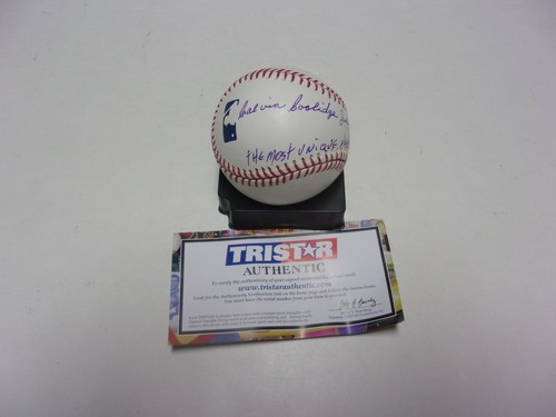 INDIOS CAL MCLISH, NOMBRE MÁS SINGULAR EN LA HISTORIA TRISTAR/HOLO FIRMADO BÉISBOL MLB - Imagen 2 de 3
