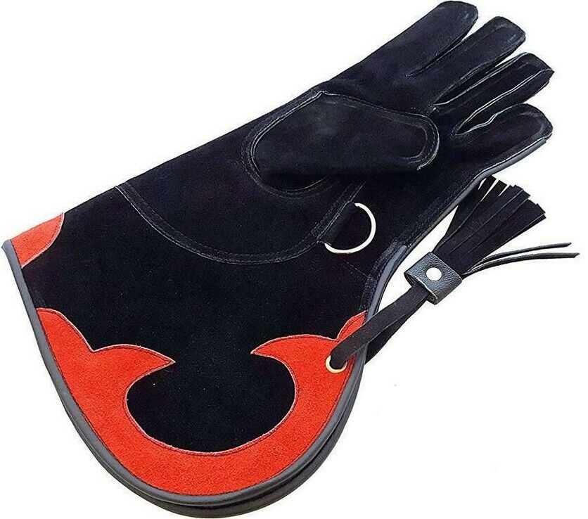 Handmade Suede Falconry Glove. Bird Handling Glove. Falconry Glove