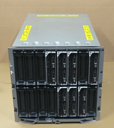 Dell PowerEdge M1000E Chassis + 7 x M610 blade Servers 10 x 6-Core 1008GB Ram - Picture 2 of 3