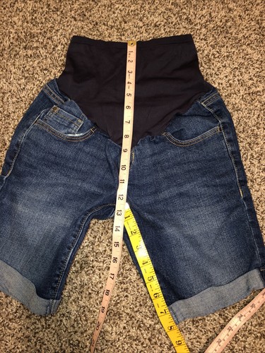 Old Navy Maternity Women's Stretch Panel Denim Shorts Sz 2 Hello Pretty Mama - Picture 8 of 10