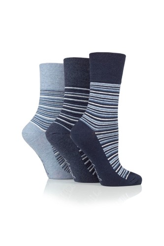 SockShop Gentle Grip Ladies 6 Pairs Cotton Non Elastic Top Diabetic Socks UK 4-8 - Picture 4 of 48