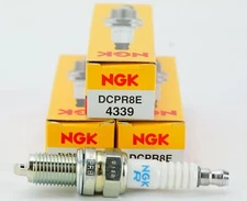 3 Pack Sea Doo 4-Tec Genuine NGK 4339 Nickel Spark Plugs DCPR8E Removable Tip