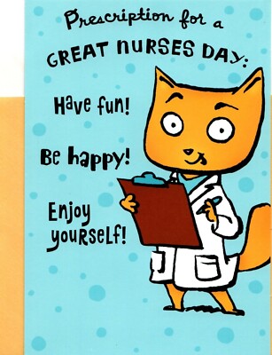 Happy Nurses Day Special Great Nurse Kitty Cat Kitten Hallmark Greeting Card
