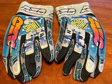 Vintage AXO Sport Motocross Gloves - Youth