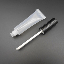 20 Piezas 15ML Vacío Transparente Brillo Labial Tubo Bálsamo Labial Botella Contenedor Tapa Negra Viaje