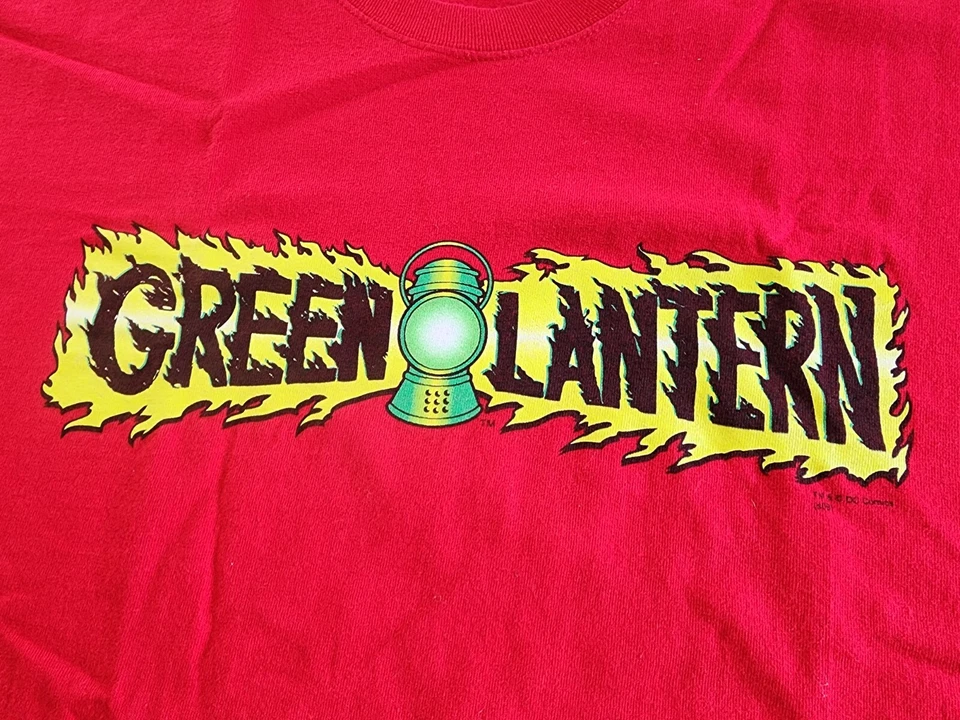 Camisa De Colección Green Lantern Graphitti Designs Para Hombre Grande Años 90 DC Comics Roja Foto 2 de 4