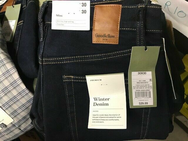 Goodfellow Slim Winter Denim Jeans 86% Cotton 13% Recycled Poly-image