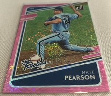2021 Donruss Baseball Nate Pearson Toronto Blue Jays The Rookies Pink Fireworks