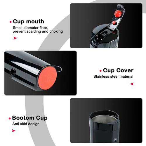 12V Heating Cup Travel Car Smart Temperature Control Coffee Mug Electric Kettle - Picture 11 of 12