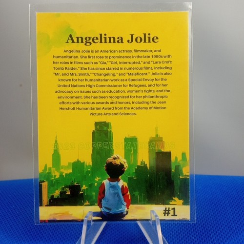 Tarjeta coleccionable Angelina Jolie creada a medida - Imagen 2 de 2