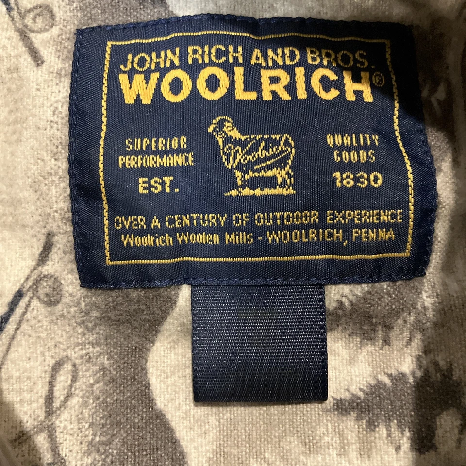 Men's XL Woolrich Button Down Chamois Flannel Shirt Fishing Western Aztec - Image 2 of 4