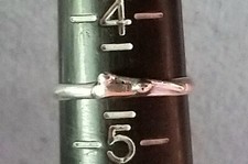 925 STERLING SILVER RING STACKER BARBWIRE INFINITY KNOTT TWIST MIDI SIZE 4.5