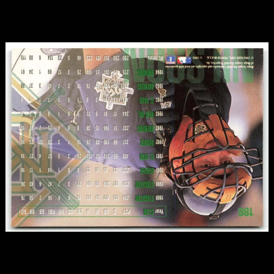 Dave Nilsson #186 1995 Fleer Milwaukee Brewers Baseball Card MLB NM - Image 2 of 3