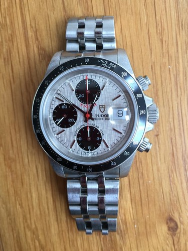 Tudor Prince Date Cronografo 79260 DAYTONA Lino Quadrante Tiger | eBay