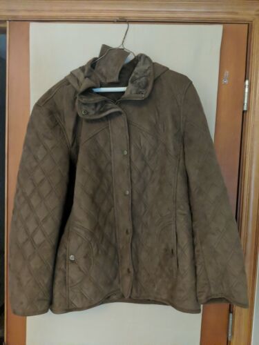Callp-Do Outerwear Rare Faux Fur Hooded Women’s Winter Full Zip Coat Size XL