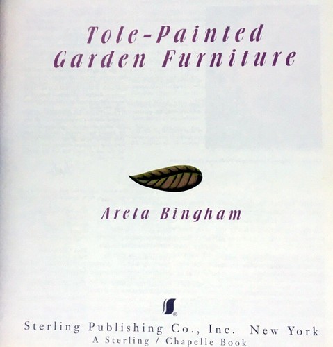 Tole-Painted Garden Furniture by Bingham, 1st 1st, HC, DJ BRAND NEW Design $19. - Picture 4 of 12