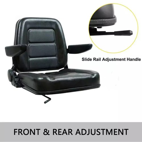 Tractor Seat Forklift Excavator Mower Truck Backrest Chair Adjustable Universal - Picture 8 of 12