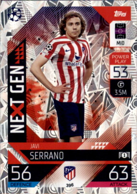 Match Attax Champions League 22/23 Trading Card 396 - Javi Serrano - Next Gen