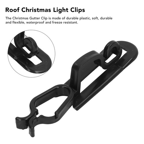 (Black)Christmas Light Clip Plastic Outdoor Light Clip For C6 C7 C9 60