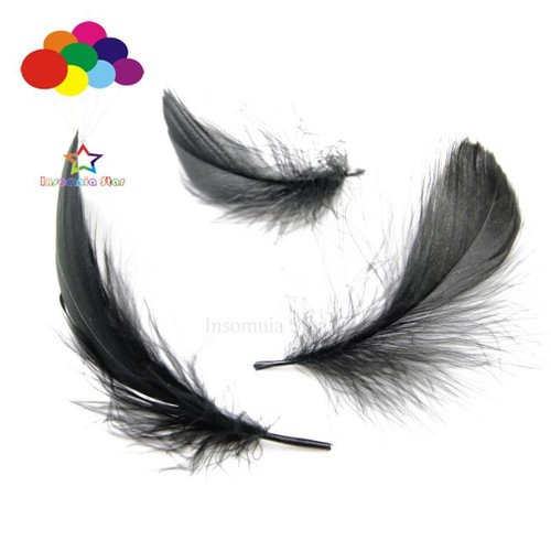 Schwarz Zum Selbermachen 100 Stück/Posten Gänsefedern 4-7 cm 1-2 Zoll Bühne Requisiten Traumfänger - Bild 1 von 131
