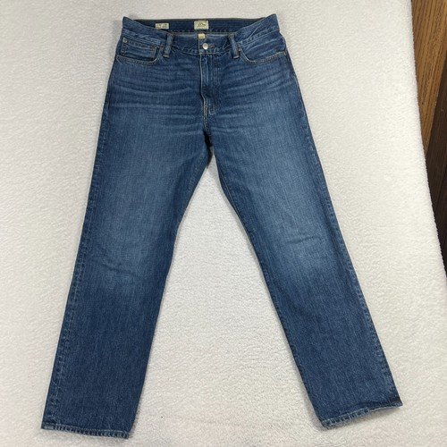 J Crew Denim Blue Jeans Med Wash Classic Straight Leg Designer 30x30 (32x29)