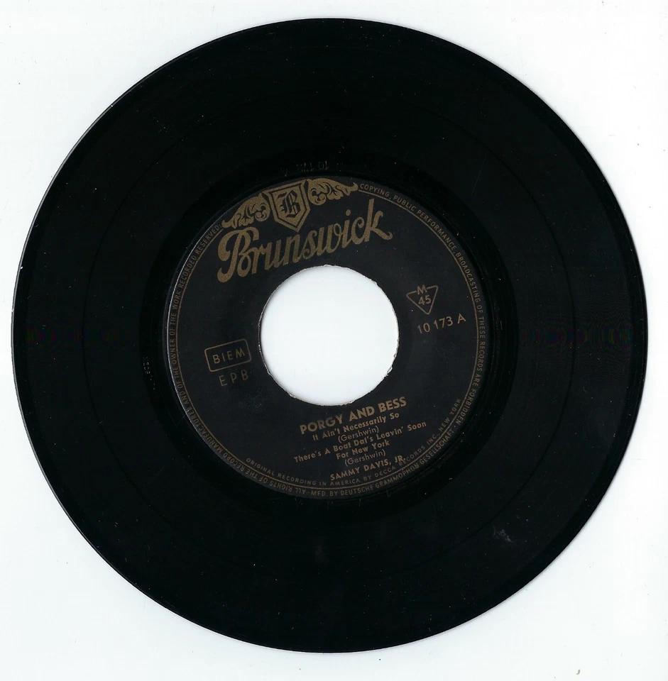 Sammy Davis Jr. sings PORGY AND BESS, Brunswick 10 173 EPB, Cover selten - Bild 3 von 4