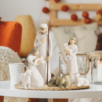 10teiliges Krippenset Born Scene Willow-Tree,Figur Kunstharz-Bastelset