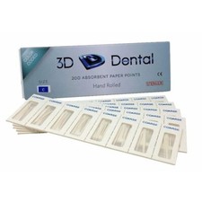 3D Dental COARSE Absorbent Paper Points, 200/Pk. White