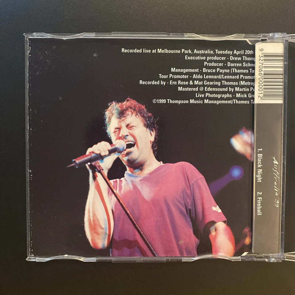 LL Deep Purple Australia '99 Shaped 2 Track CD Black Night Fireball LIKE NEW Foto 3 de 4