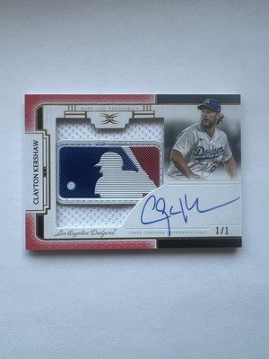 Clayton Kershaw 2024 Topps Definitive Auto 1/1 MLB Logo