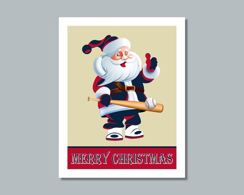 compare to ATLANTA BRAVES Baseball Christmas Santa Claus Photo 8x10 11x14 16x20 - Picture 12 of 15