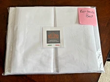 New White Bellino Italy Luxury Hemstitch King Sheet Set 100% Cotton Percale
