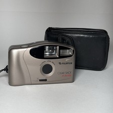 Vintage FujiFilm Big View Finder Auto 10 Point Shoot Camera w Case Tested