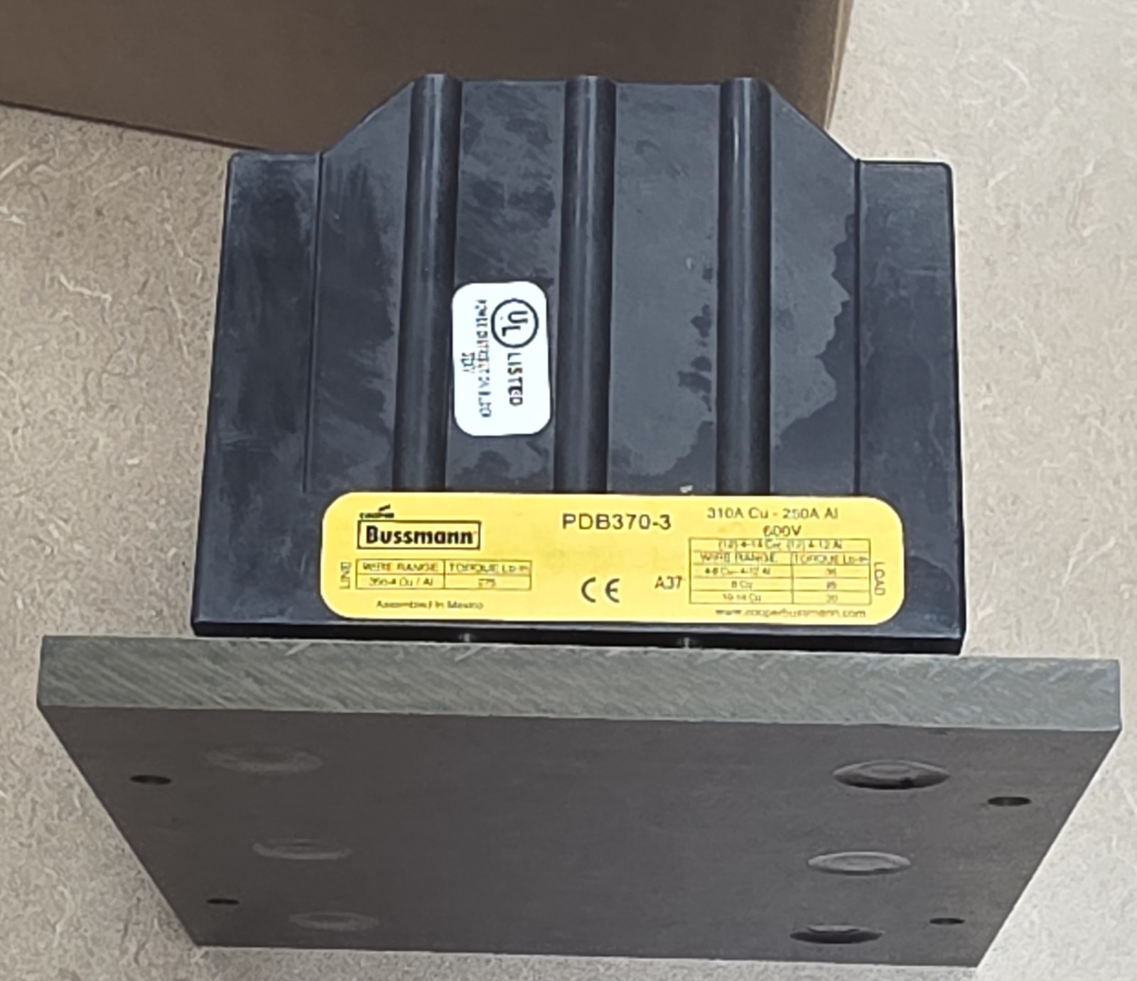 BUSSMAN PDB370-3 PDB power distribution block New In Box