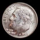 90% Silver - UNC 1964-D Roosevelt Dime , Uncirculated  - 02-6
