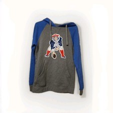 Fanatics Pro Line NFL New England Patriots Football Hoodie Mens Blue Gray size S