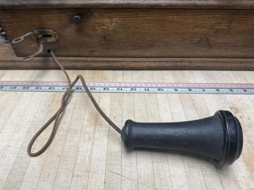 ANTIQUE MONARCH WALL TELEPHONE Oak Wood HAND CRANK - Bild 2 von 16