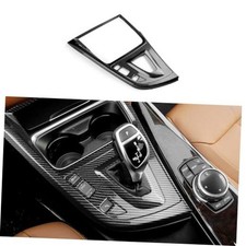 For Bmw Gear Shift Panal Cover Carbon Fiber Style Car Center Gear Shift Panel