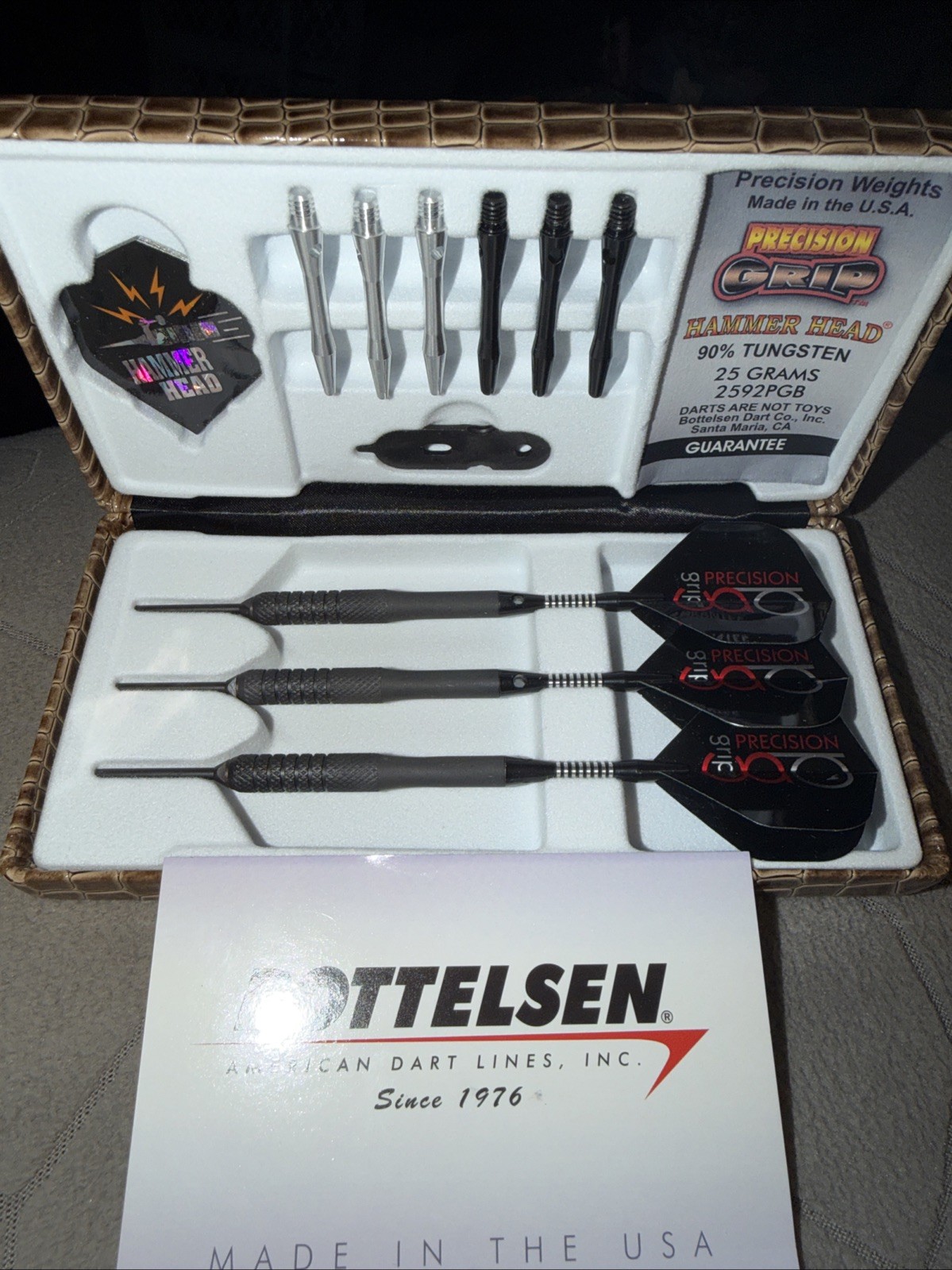 Bottelsen Precision Grip Hammer Head Dart Set 25 Gram 2592PGB