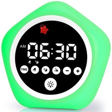 Kids Alarm Clock, Ok to Wake Clock with Green Light Red Light, Toddler Sleep ...