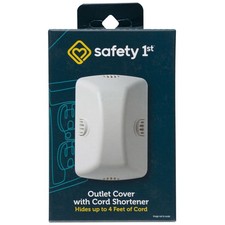 Safety 1st Outlet Cover with Cord 1 Count Pack of 1 , White / Cream